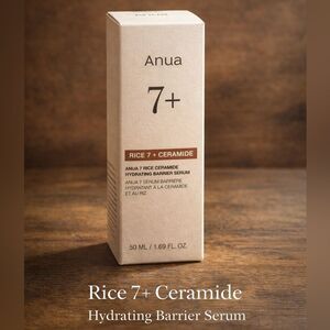 Anua 7+ Rice Ceramide Hydrating Barrier Serum 50mL K-Beauty, New/Sealed